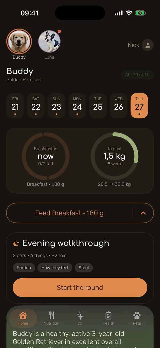 PawLife dashboard